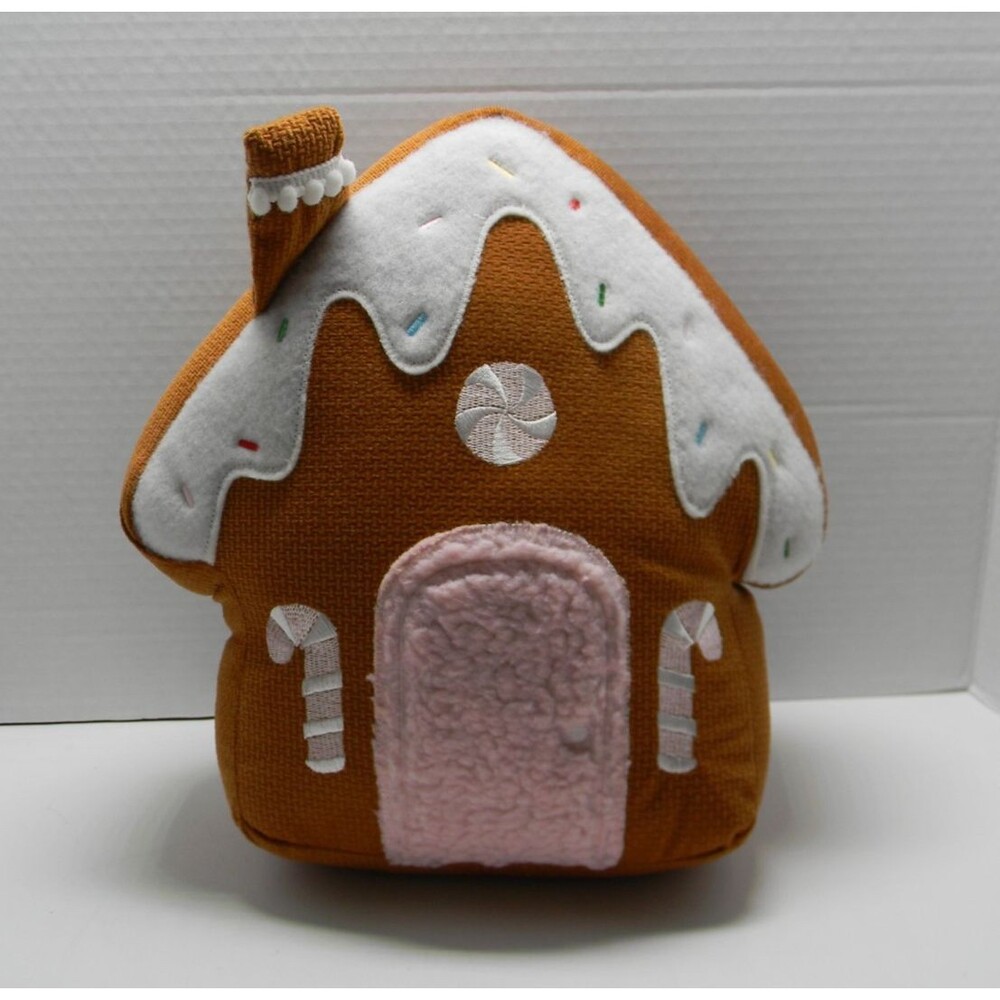 Gingerbread Doorstop Pillow Weighted Christmas Decor Holiday NWT